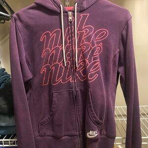 Nike Sportswear Purple and Pink Hoodie